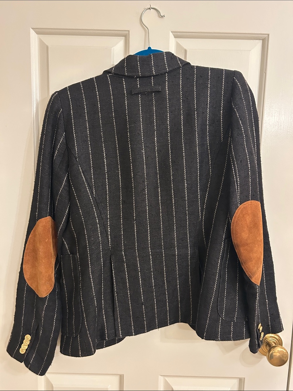 Smythe Charcoal Pinstripe Blazer with Gold-Tone Buttons - Picture 5 of 6